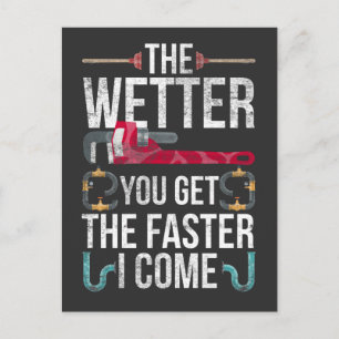 Naughty Plumber Husband and Father Plumbing Quote Briefkaart