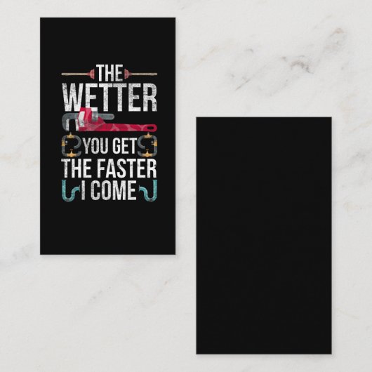 Naughty Plumber Husband and Father Plumbing Quote Visitekaartje (Voorkant / Achterkant)