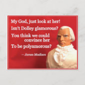 Naughty Presidential Valentine: James and Dolley Feestdagenkaart (Voorkant)