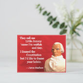 Naughty Presidential Valentine: Madison the Framer Feestdagenkaart (Staand voorkant)
