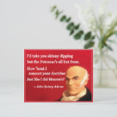 Naughty Presidential Valentine: Monroe Doctrine Feestdagenkaart (Staand voorkant)