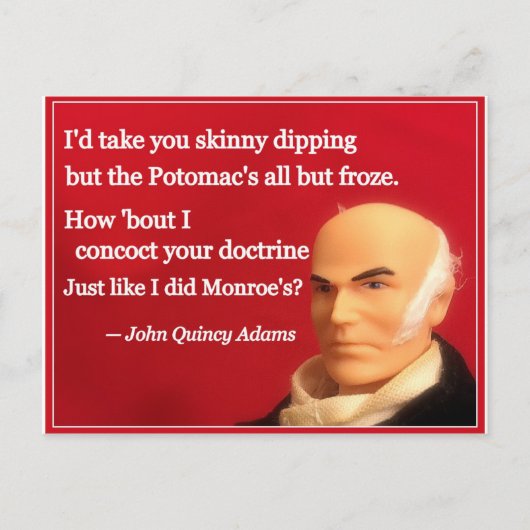 Naughty Presidential Valentine: Monroe Doctrine Feestdagenkaart (Voorkant)