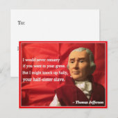 Naughty Presidential Valentine: Never Opmerking Feestdagenkaart (Voorkant / Achterkant)