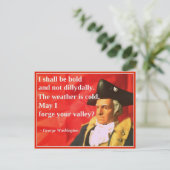 Naughty Presidential Valentine: Valley Forge Feestdagenkaart (Staand voorkant)