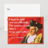 Naughty Presidential Valentine: Valley Forge Feestdagenkaart (Voorkant / Achterkant)