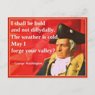 Naughty Presidential Valentine: Valley Forge Feestdagenkaart
