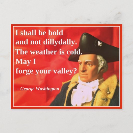 Naughty Presidential Valentine: Valley Forge Feestdagenkaart (Voorkant)