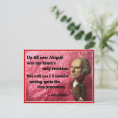 Naughty Presidential Valentine: Vice Prevendent Feestdagenkaart (Staand voorkant)