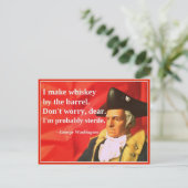 Naughty Presidential Valentine: whiskey Feestdagenkaart (Staand voorkant)