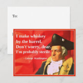 Naughty Presidential Valentine: whiskey Feestdagenkaart (Voorkant / Achterkant)