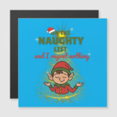Naughty & Proud of It – Funny Magnetic Xmas Card (Voorkant / Achterkant)