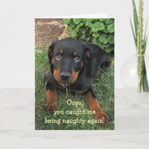 Naughty Puppy Moederdag Card Kaart