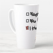 Naughty Puppy Santa Checklist Latte Mok (Linkerhoek)