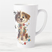 Naughty Puppy Santa Checklist Latte Mok (Rechts)