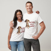 Naughty Puppy Santa Onderhandelingen T-shirt (Unisex)