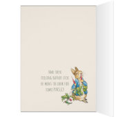 Naughty rabbit gorging on radishes CC1118 Card (Binnen (Links))