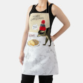 Naughty racoon steelt keuken kerstkoekjes schort (Insitu)