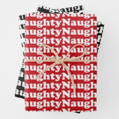 Naughty red white black patroon grappig, leuk en l inpakpapier vel (In situ)