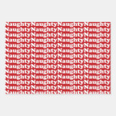 Naughty red white black patroon grappig, leuk en l inpakpapier vel (Voorkant)