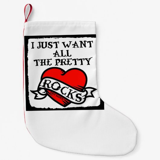 Naughty rockhound, geologist, stocker kleine kerstsok (Voorkant)