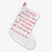 Naughty Rottweiler Grote Kerstsok (Voorkant (Hangend))