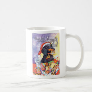 Naughty Santa Doxie Coffee Mok