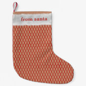 Naughty Santa Faux Fishnet Nice Kleine Kerstsok (Voorkant)