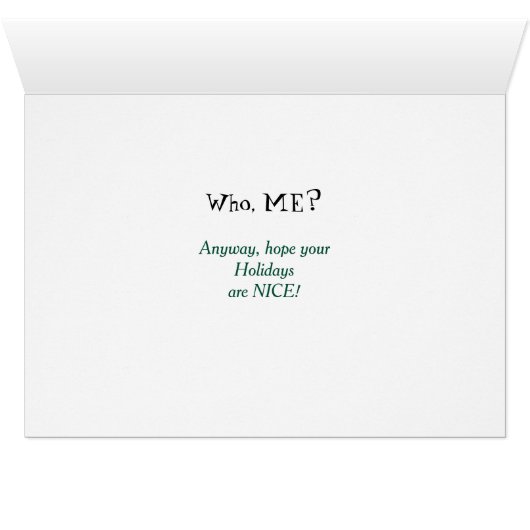 Naughty Santa Hat Pug Dog Kerstmis (Binenzijde Horizontaal (Onderkant))