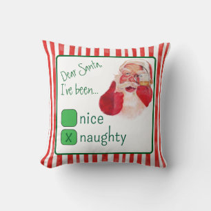 Naughty Santa Kussen