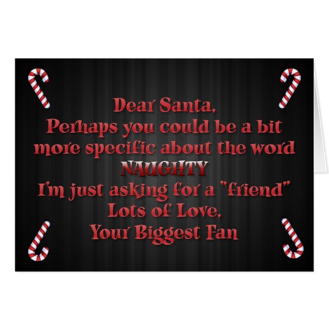 Naughty Santa Letter (Voorkant Horizontaal)