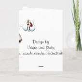 Naughty Santa Naugty Kerstmis Feestdagen Kaart (Achterkant)