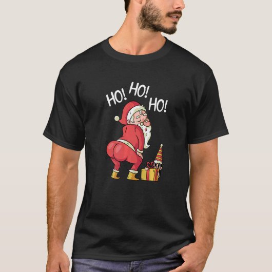 Naughty Santa Twerken T-shirt (Voorkant)