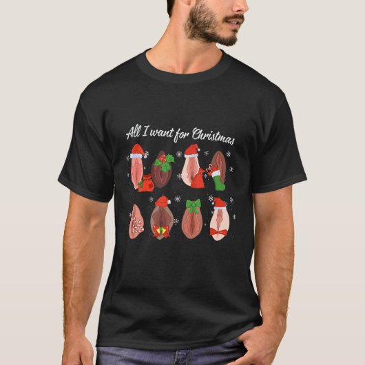 Naughty Santa, vuile kerstmis T-shirt (Voorkant)