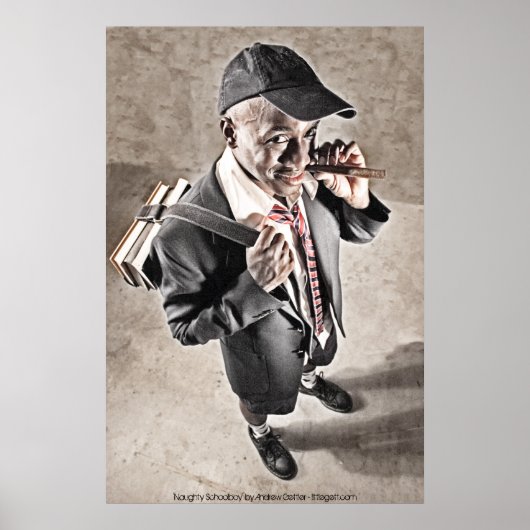 "Naughty Schoolboy" van Andrew Gettler Poster (Voorkant)