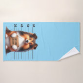 Naughty Shetland Sheepdog Badhanddoek (Badhanddoek)