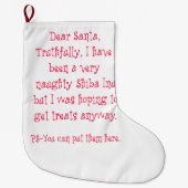 Naughty Shiba Inu Grote Kerstsok (Voorkant)