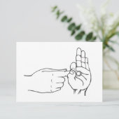 Naughty Sign Language Bedankkaart (Staand voorkant)