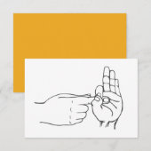 Naughty Sign Language Bedankkaart (Voorkant / Achterkant)