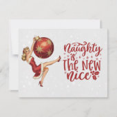 Naughty Sister Naughty Is The New Nice Christmas  Feestdagenkaart (Voorkant)