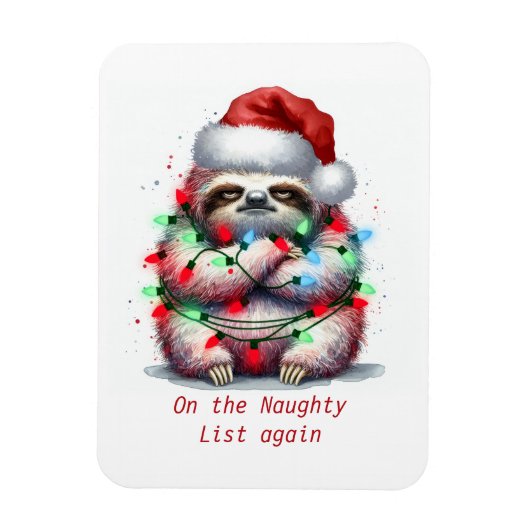Naughty Sloth Aangepaste woorden Magneet (Verticaal)