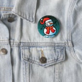 Naughty Snowman Ronde Button 5,7 Cm (In situ)
