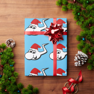 Naughty Sperm met Santa Hat Cadeaupapier