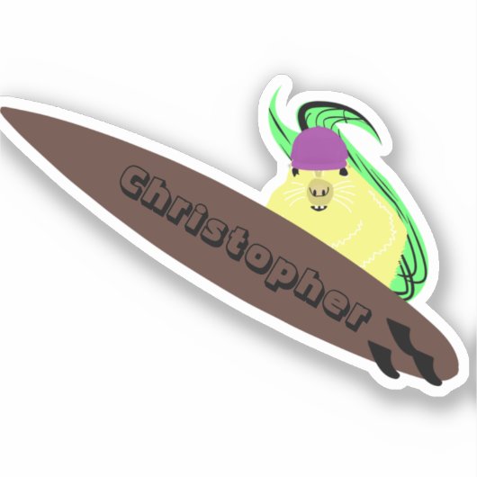 Naughty Squirrel #1000 Surfing Sticker (Voorkant)