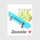 Naughty Squirrel #1009 Schaats Aangepaste naam Sticker (Vel)
