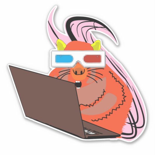Naughty Squirrel #100 Sticker (Voorkant)
