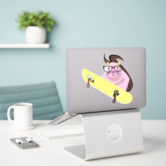 Naughty Squirrel #108 Sticker (Laptop op bureau)
