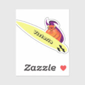 Naughty Squirrel #1094 Surfing Sticker (Vel)