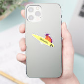 Naughty Squirrel #1094 Surfing Sticker (Telefoon)