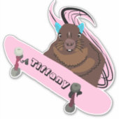 Naughty Squirrel #109 Meisjesnaam Sticker (Voorkant)