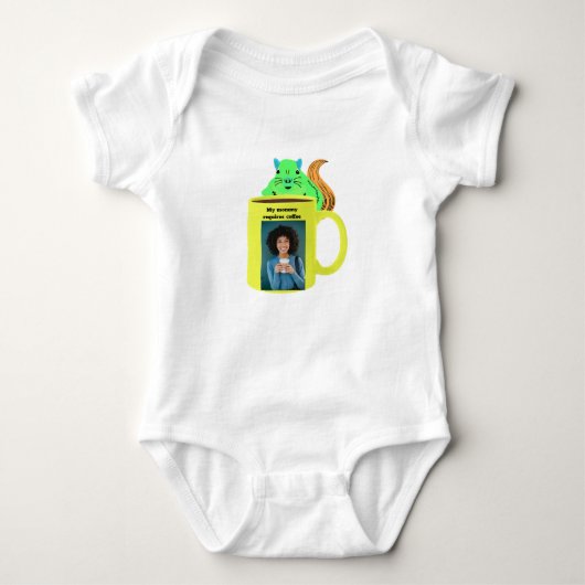 Naughty Squirrel #110 Baby Coffee Romper (Voorkant)